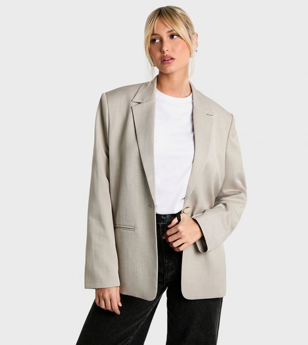 Single Breasted Boxy Oversized Blazer