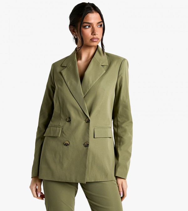 Relaxed Fit Double Breasted Blazer