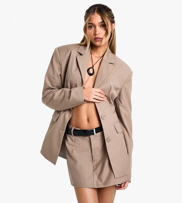 Cinched Waist Tailored Blazer