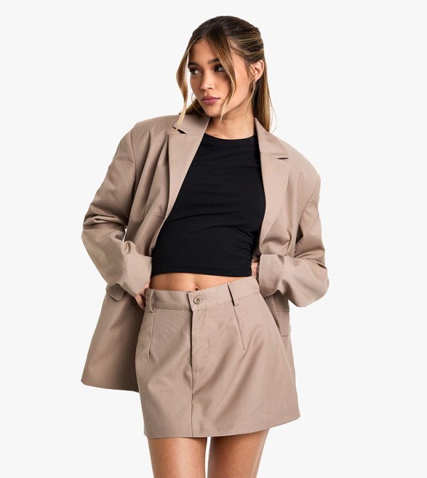 Woven Tailored Mini Skirt