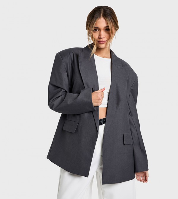 Extreme Lapel Oversized Open Blazer