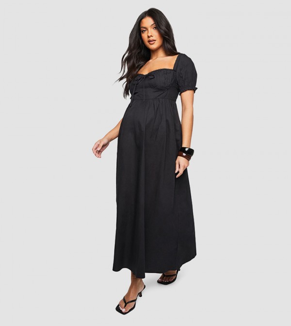 Maternity Cotton Midaxi Skater Dress