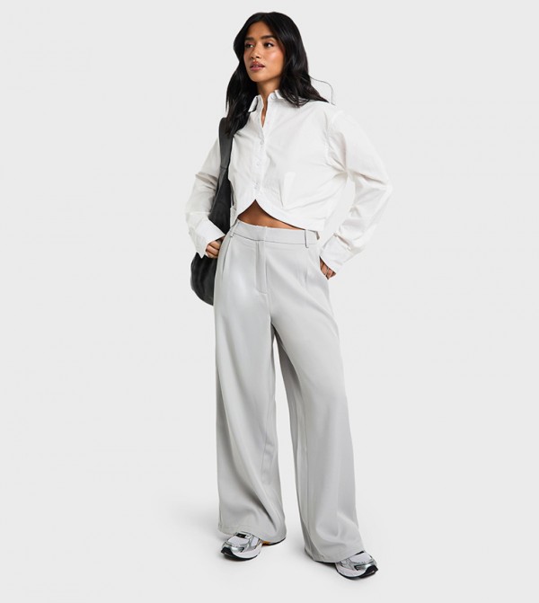Petite Tailored Wide Leg Trousers