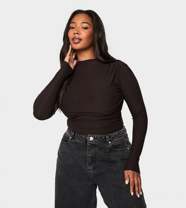 Curve Premium Long Sleeves Bodysuit Top