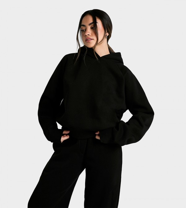 Deep Hem Oversized Hoodie