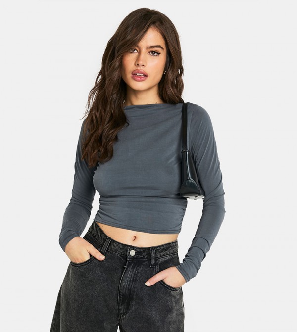 Solid Long Sleeves Top