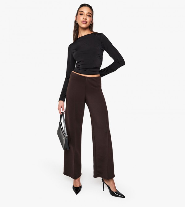 Scuba Pintuck Straight Leg Trousers