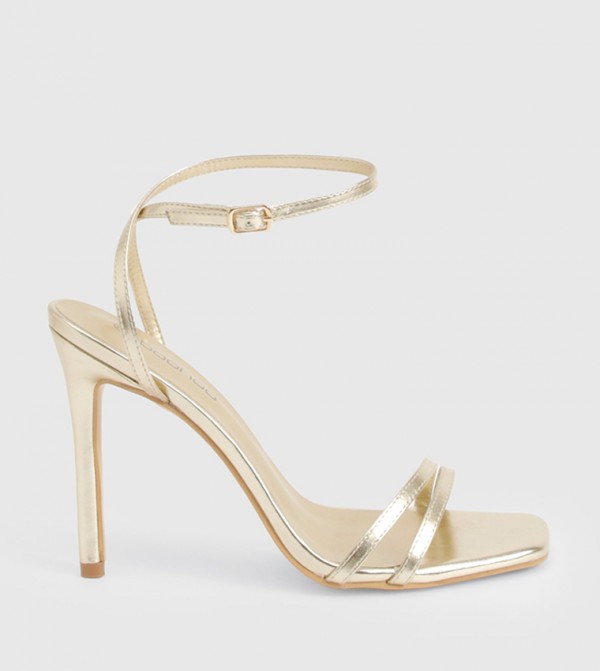 Double Strap Detail Stiletto Heel Sandals