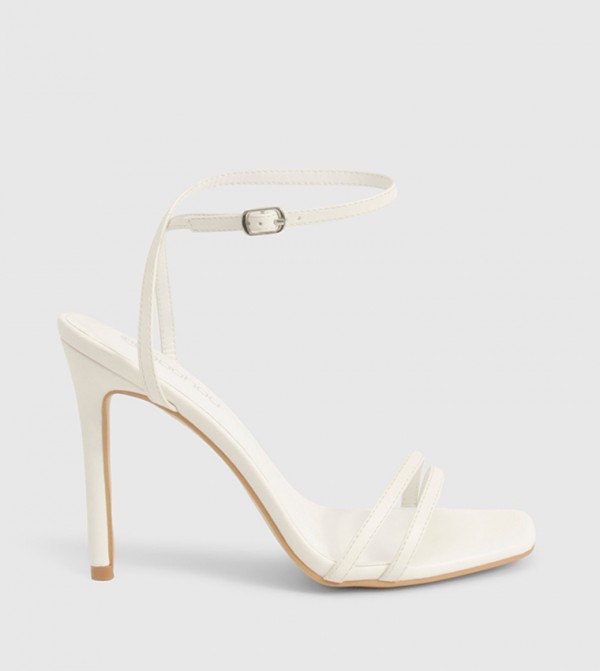 Double Strap Detail Stiletto Heel Sandals