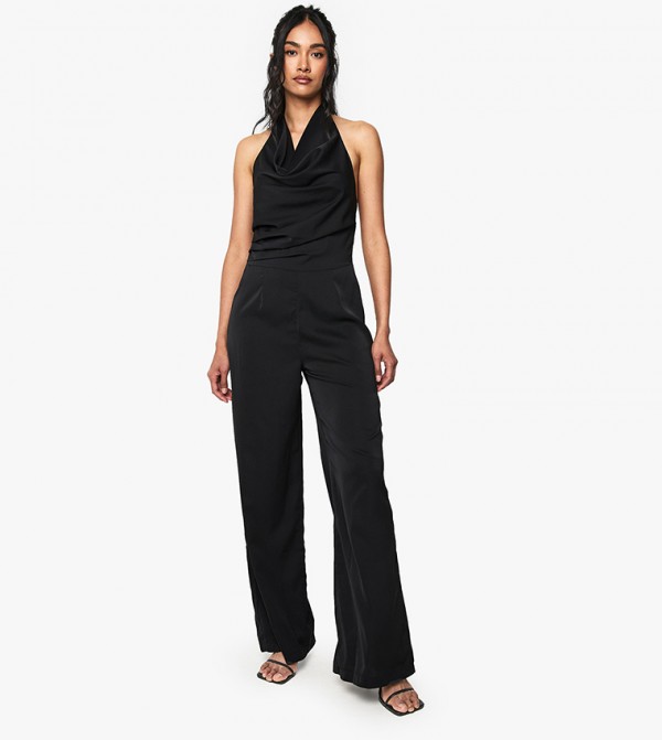 Satin Cowl Neck Jumpsuit
