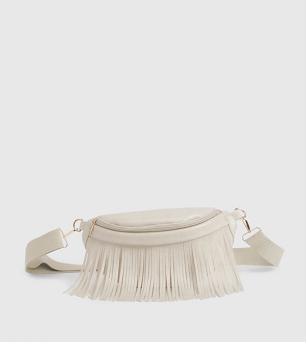 Textured Fringe Waist Bag