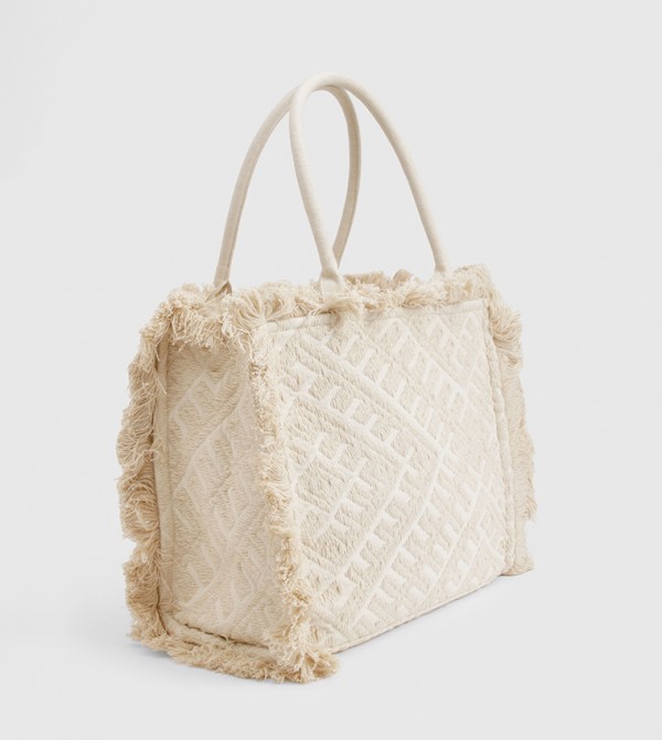 Fringe Detail Beach Bag