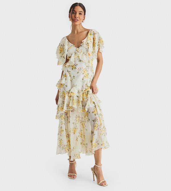 Floral Ruffle Maxi Dress