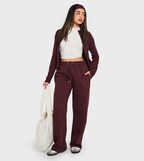 Drawstring Waist Straight Fit Sweatpants