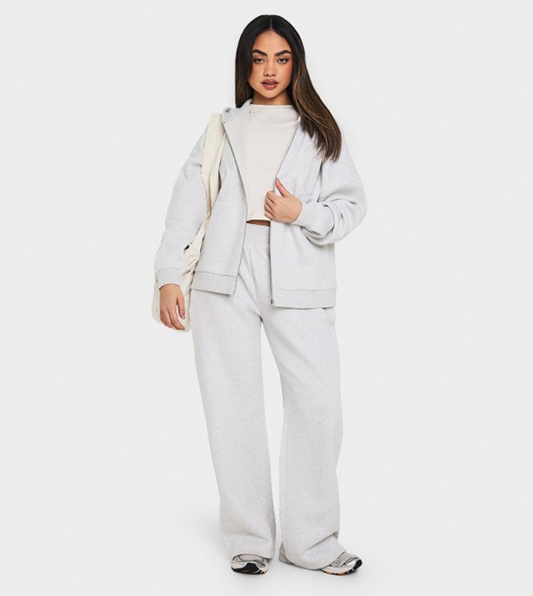 Ny Embroidered Wide Leg Sweatpants