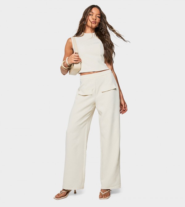 Pocket Front Straight Fit Trousers