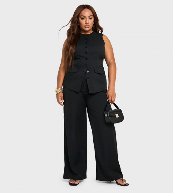 Curve High Waist Wide Leg Trousers