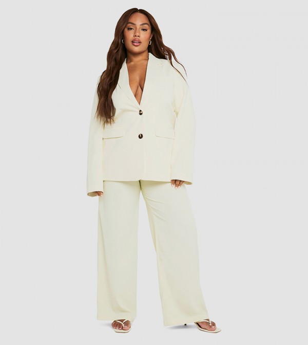 Curve Wide Leg Tailored Trousers