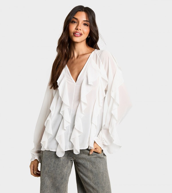 Solid Ruffle Top