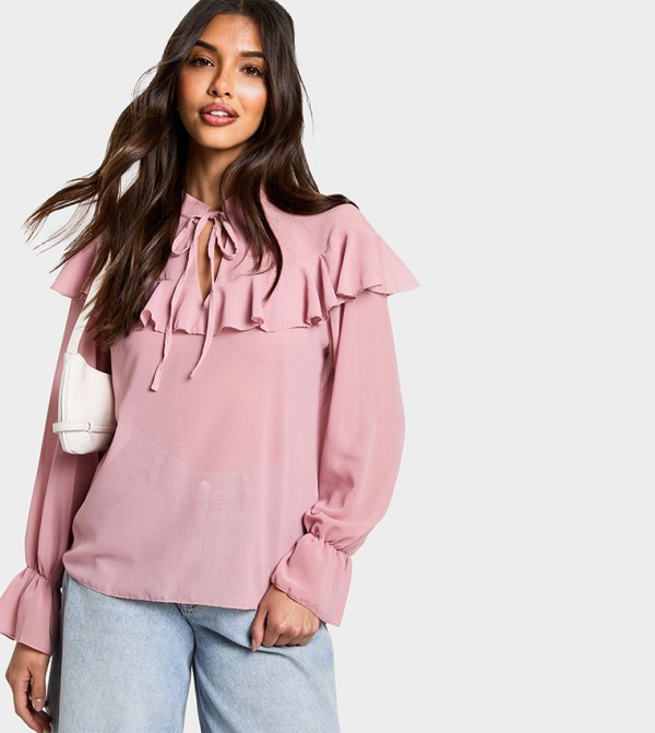 Solid Ruffle Top