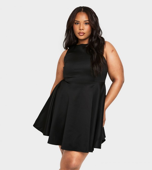 Curve Structured Volume Skater Dress