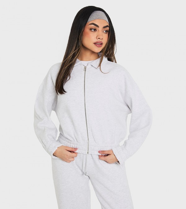 Solid Long Sleeves Bomber Jacket
