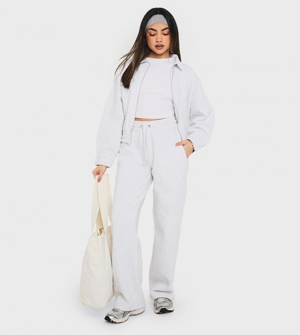 Drawstring Waist Wide Leg Sweatpants