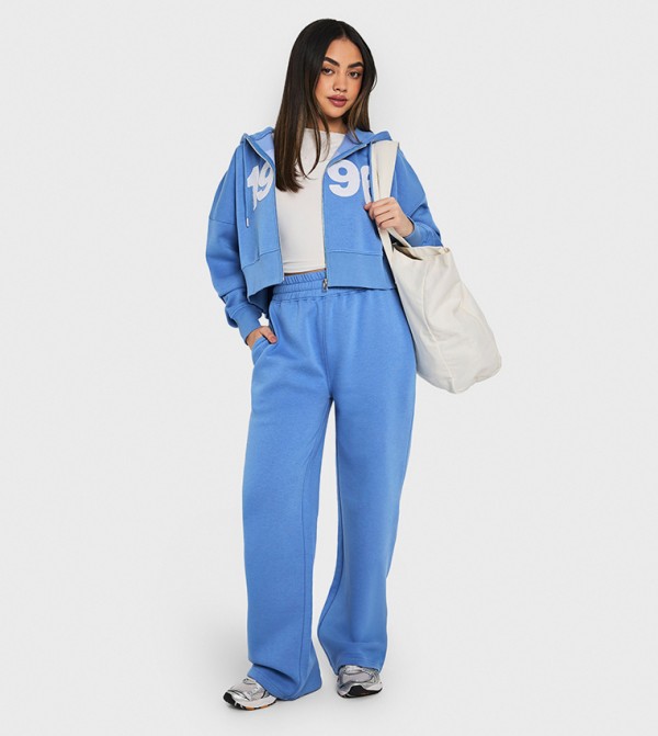Elastic Waist Wide Leg Sweatpants