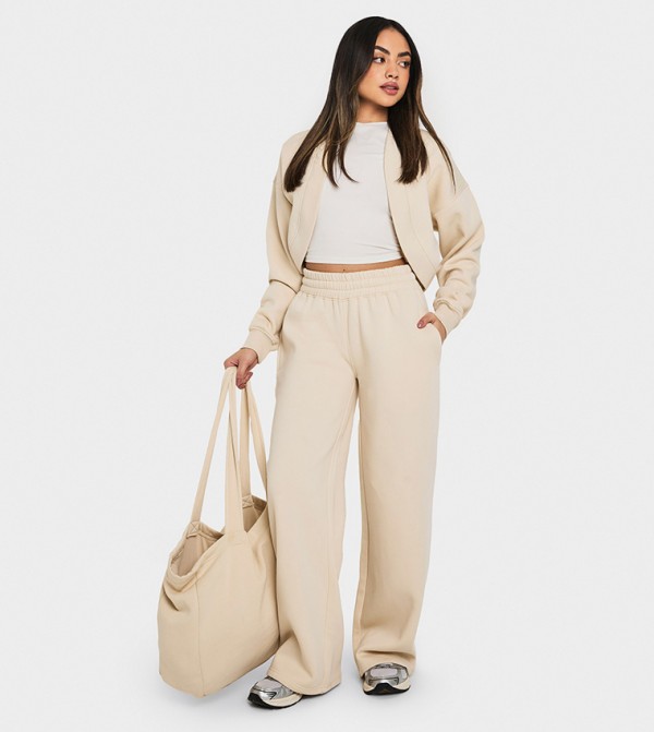 Solid Wide Leg Sweatpants