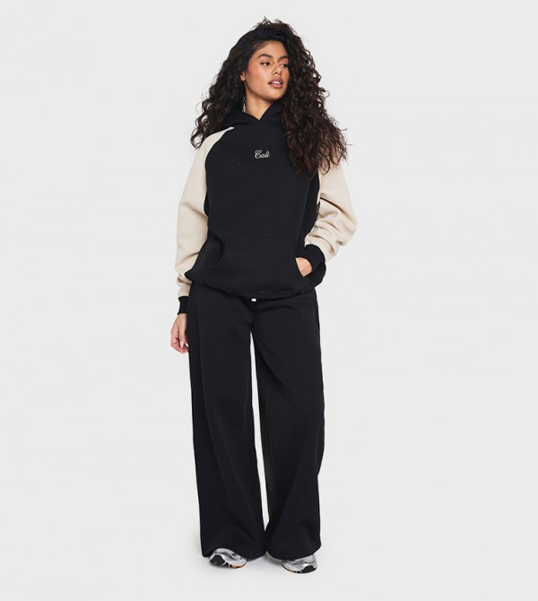 Drawstring Waist Wide Leg Joggers