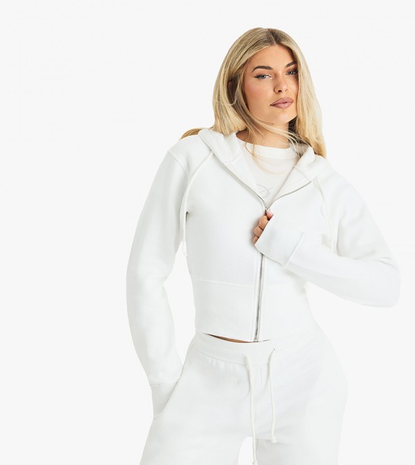 Bride Diamante Cropped Hooded Jacket