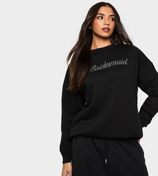 Bridesmaid Diamante Sweatshirt