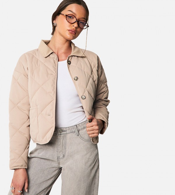 Quilted Collared Jacket