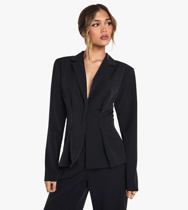 Cinched Wrap Over Blazer