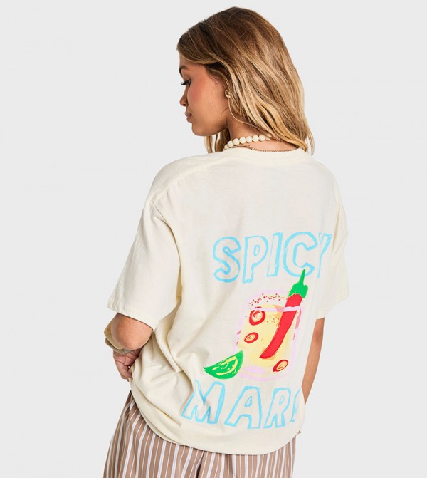 Spicy Marg Print Oversized T-Shirt
