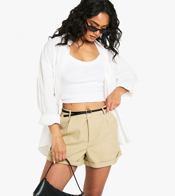 Belted Tailored Shorts