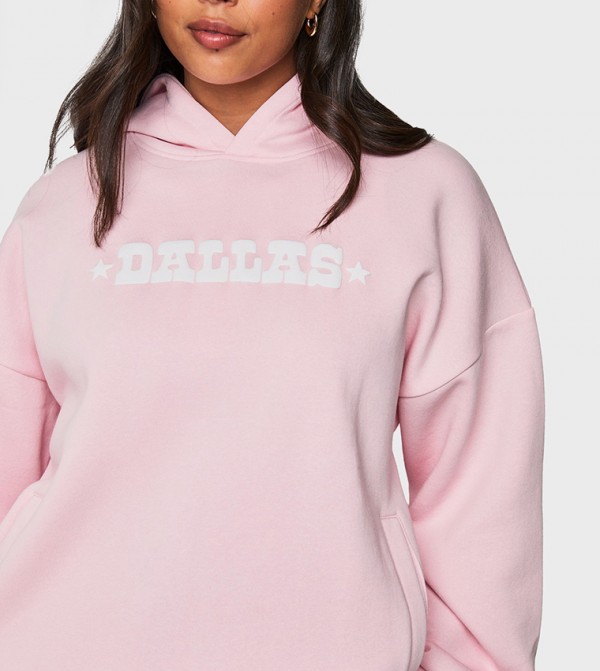Dallas Puff Print Oversized Hoodie