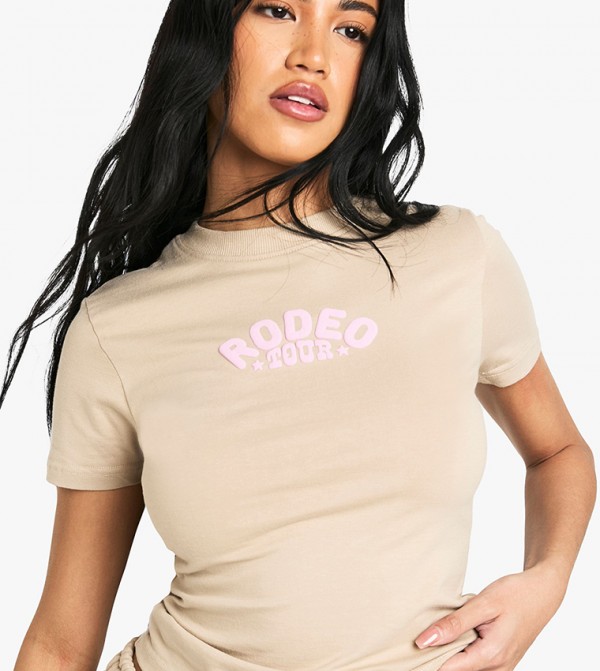 Rodeo Tour Puff Print Cropped T-Shirt