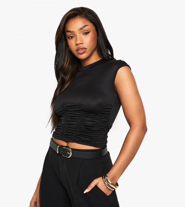 Shirred Waist Detail Top
