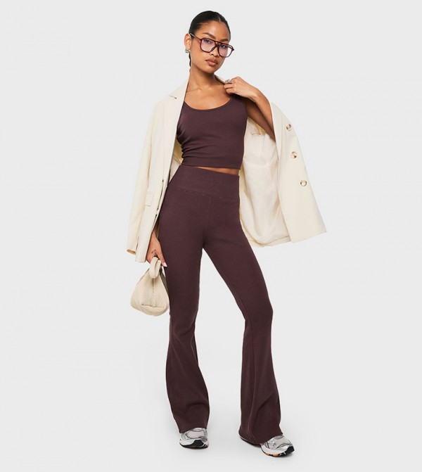 Ribbed Flared Leggings