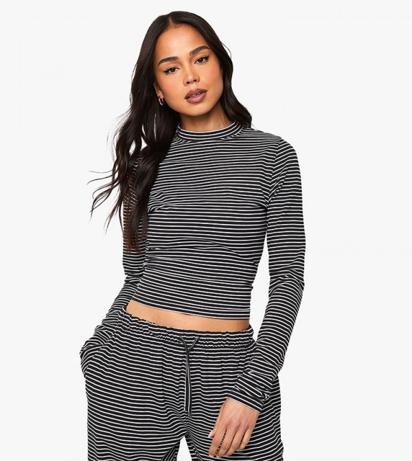 Striped Long Sleeves Top