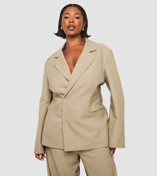Curve Tailored Wrap Blazer