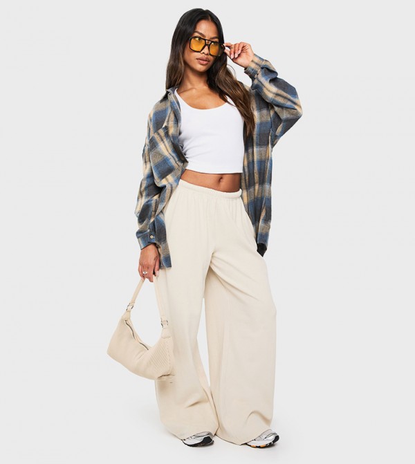 Solid Straight Fit Trousers