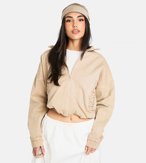 Washed Crop Jacket