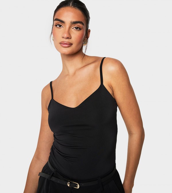 Double Layer Strappy Bodysuit Top