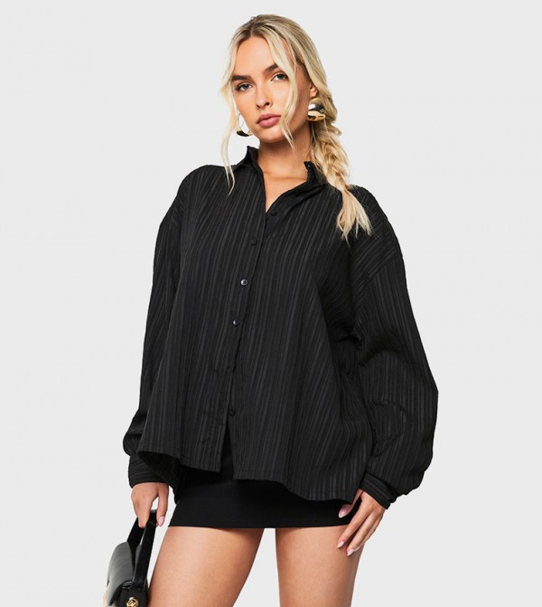 Textured Oversized Shirt