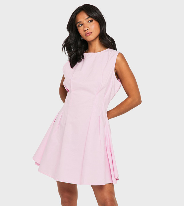 فستان ميني بوبلين للمقاسات الصغيرة 