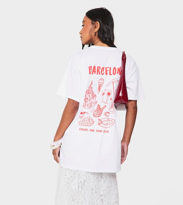 Barcelona Collage Oversized T-Shirt