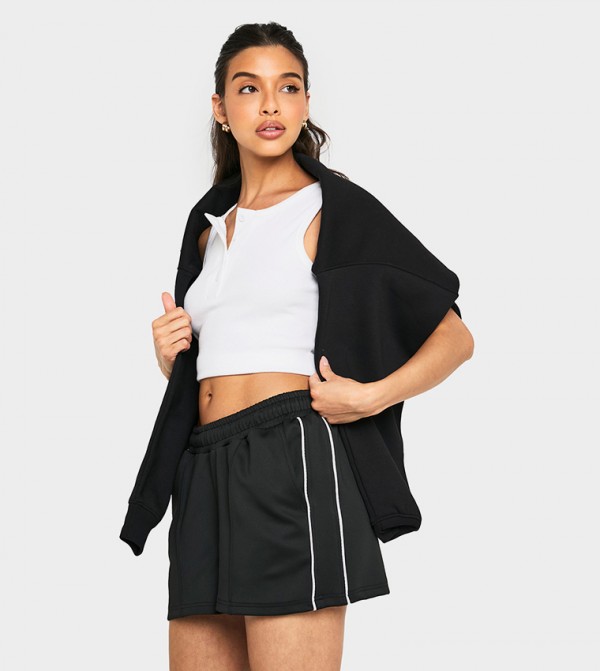 Tricot Side Striped Casual Shorts
