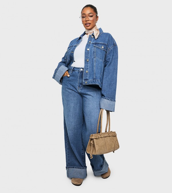 Curve Deep Turn Up Jeans